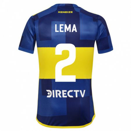 Kandiny Kinderen Cristian Lema #2 Blauw Geel Thuisshirt Thuistenue 2024/25 T-Shirt