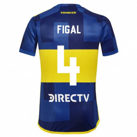 Kandiny Niño Camiseta Nicolás Figal #4 Azul Amarillo 1ª Equipación 2024/25 La Camisa México