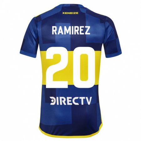 Kandiny Bambino Maglia Juan Ramírez #20 Blu Giallo Kit Gara Home 2024/25 Maglietta