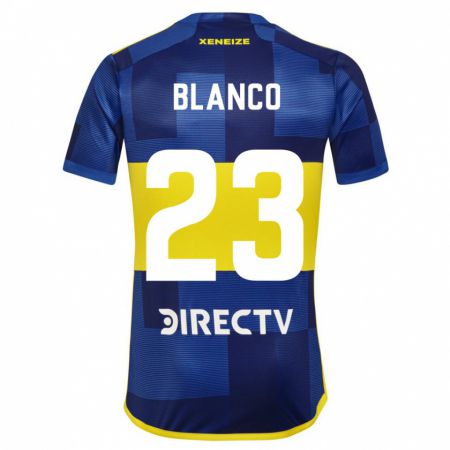 Kandiny Kinderen Lautaro Blanco #23 Blauw Geel Thuisshirt Thuistenue 2024/25 T-Shirt België