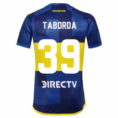 Kandiny Kinderen Vicente Taborda #39 Blauw Geel Thuisshirt Thuistenue 2024/25 T-Shirt