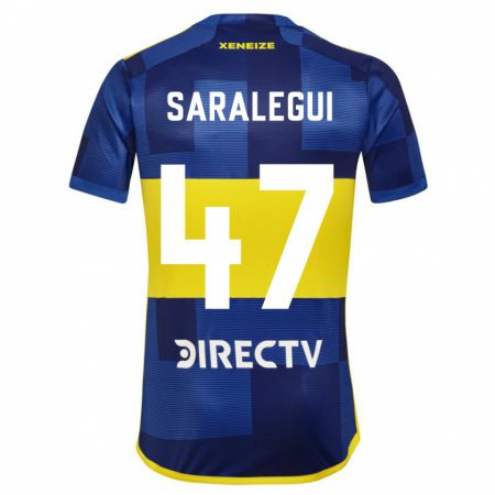 Kandiny Bambino Maglia Jabes Saralegui #47 Blu Giallo Kit Gara Home 2024/25 Maglietta