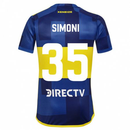 Kandiny Kinder Valentino Simoni #35 Blau Gelb Heimtrikot Trikot 2024/25 T-Shirt Österreich