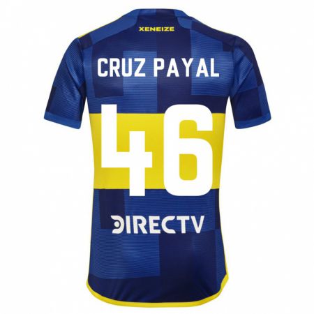 Kandiny Kinderen Juan Cruz Payal #46 Blauw Geel Thuisshirt Thuistenue 2024/25 T-Shirt