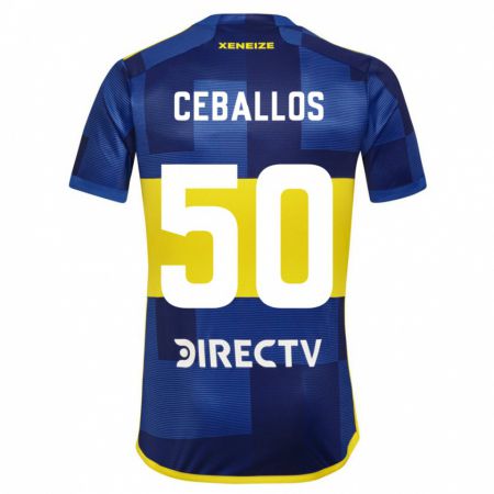 Kandiny Kinderen Julián Ceballos #50 Blauw Geel Thuisshirt Thuistenue 2024/25 T-Shirt België