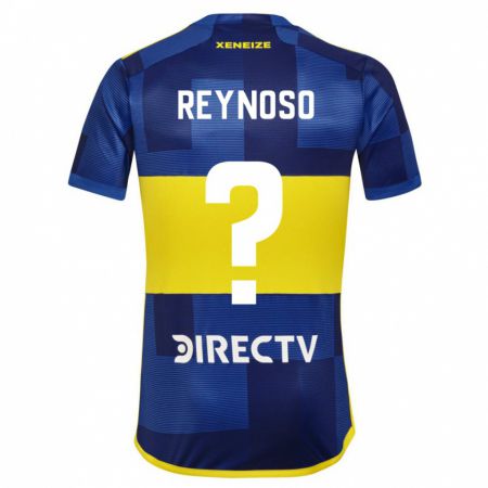 Kandiny Niño Camiseta Agustin Reynoso #0 Azul Amarillo 1ª Equipación 2024/25 La Camisa México