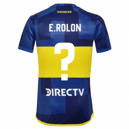 Kandiny Niño Camiseta Esteban Rolón #0 Azul Amarillo 1ª Equipación 2024/25 La Camisa México