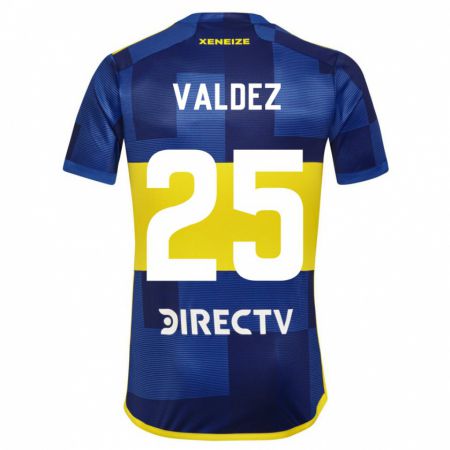 Kandiny Niño Camiseta Bruno Valdez #25 Azul Amarillo 1ª Equipación 2024/25 La Camisa México