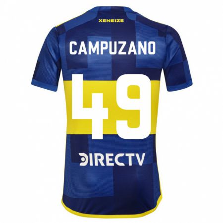 Kandiny Niño Camiseta Jorman Campuzano #49 Azul Amarillo 1ª Equipación 2024/25 La Camisa México