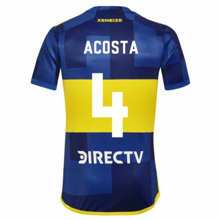 Kandiny Kinderen Natan Acosta #4 Blauw Geel Thuisshirt Thuistenue 2024/25 T-Shirt