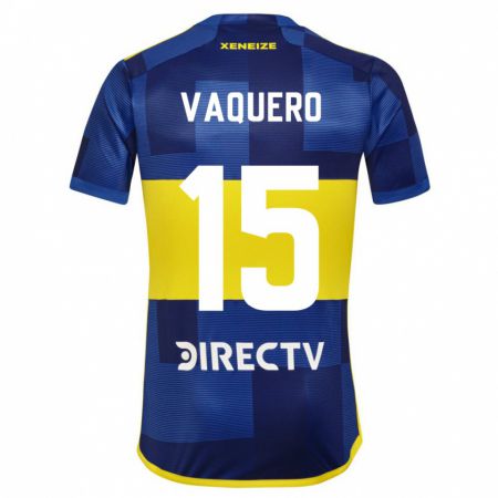 Kandiny Bambino Maglia Iván Vaquero #15 Blu Giallo Kit Gara Home 2024/25 Maglietta