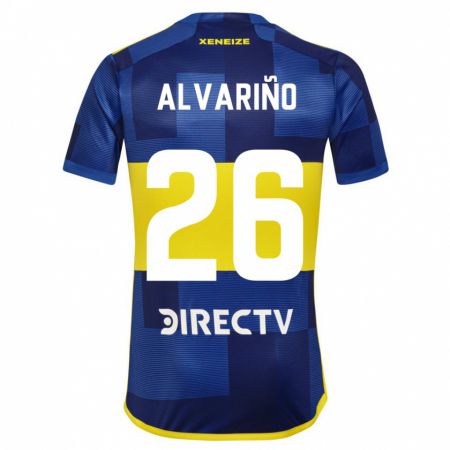 Kandiny Niño Camiseta Alexis Alvariño #26 Azul Amarillo 1ª Equipación 2024/25 La Camisa México