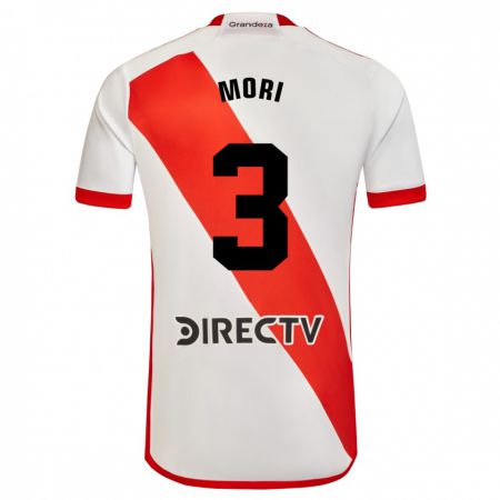 Kandiny Kinderen Ramiro Funes Mori #3 Wit Rood Thuisshirt Thuistenue 2024/25 T-Shirt