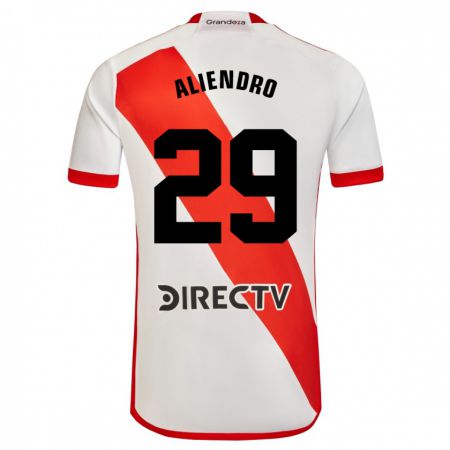 Kandiny Kinderen Rodrigo Aliendro #29 Wit Rood Thuisshirt Thuistenue 2024/25 T-Shirt België