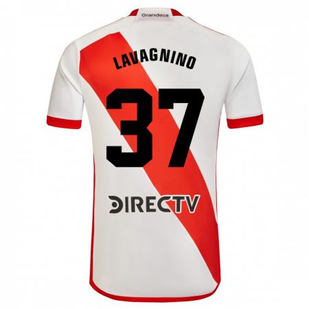 Kandiny Bambino Maglia Lucas Lavagnino #37 Bianco Rosso Kit Gara Home 2024/25 Maglietta