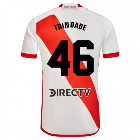 Kandiny Kinderen Gonzalo Trindade #46 Wit Rood Thuisshirt Thuistenue 2024/25 T-Shirt