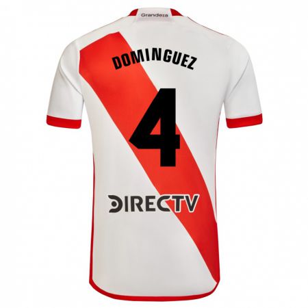 Kandiny Bambino Maglia Evelyn Sofía Domínguez #4 Bianco Rosso Kit Gara Home 2024/25 Maglietta