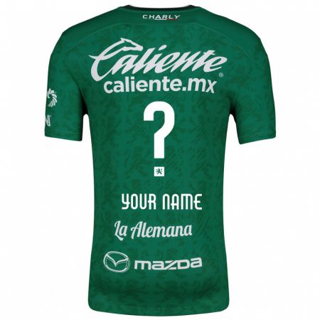 Kandiny Bambino Maglia Il Tuo Nome #0 Verde Bianco Kit Gara Home 2024/25 Maglietta