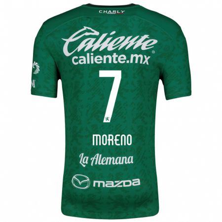 Kandiny Bambino Maglia Iván Moreno #7 Verde Bianco Kit Gara Home 2024/25 Maglietta