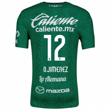 Kandiny Kinderen Óscar Jiménez #12 Groen Wit Thuisshirt Thuistenue 2024/25 T-Shirt België