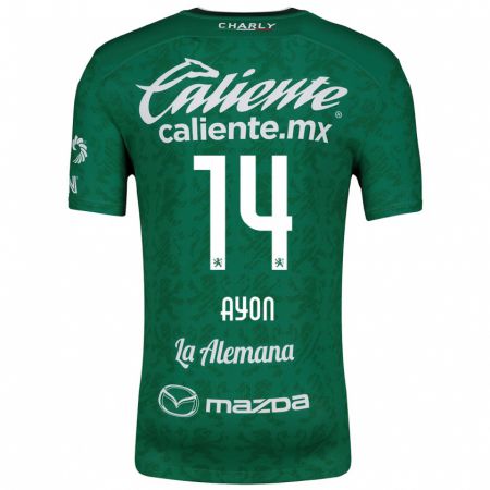 Kandiny Bambino Maglia Ettson Ayón #14 Verde Bianco Kit Gara Home 2024/25 Maglietta