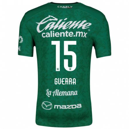 Kandiny Bambino Maglia Edgar Guerra #15 Verde Bianco Kit Gara Home 2024/25 Maglietta