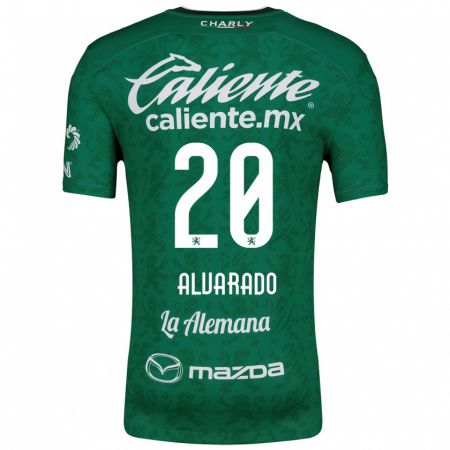 Kandiny Kinderen Alfonso Alvarado #20 Groen Wit Thuisshirt Thuistenue 2024/25 T-Shirt