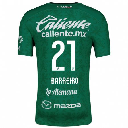 Kandiny Kinderen Stiven Barreiro #21 Groen Wit Thuisshirt Thuistenue 2024/25 T-Shirt