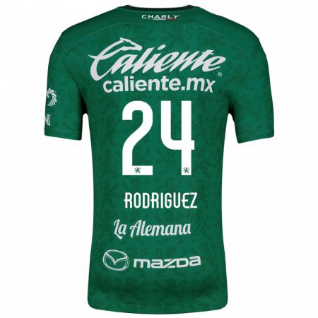 Kandiny Bambino Maglia Osvaldo Rodríguez #24 Verde Bianco Kit Gara Home 2024/25 Maglietta