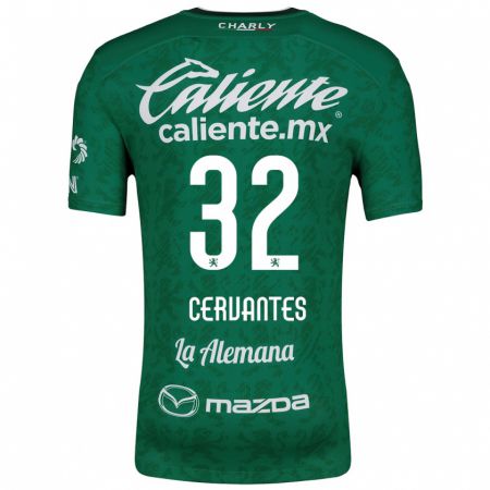 Kandiny Kinderen Luis Cervantes #32 Groen Wit Thuisshirt Thuistenue 2024/25 T-Shirt