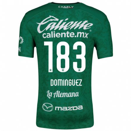 Kandiny Kinderen Jesús Domínguez #183 Groen Wit Thuisshirt Thuistenue 2024/25 T-Shirt België