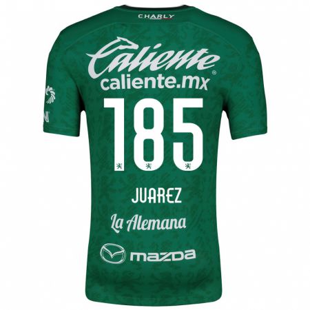 Kandiny Kinderen Moisés Juárez #185 Groen Wit Thuisshirt Thuistenue 2024/25 T-Shirt België