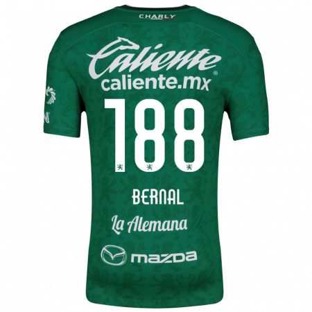 Kandiny Kinderen Juan Bernal #188 Groen Wit Thuisshirt Thuistenue 2024/25 T-Shirt