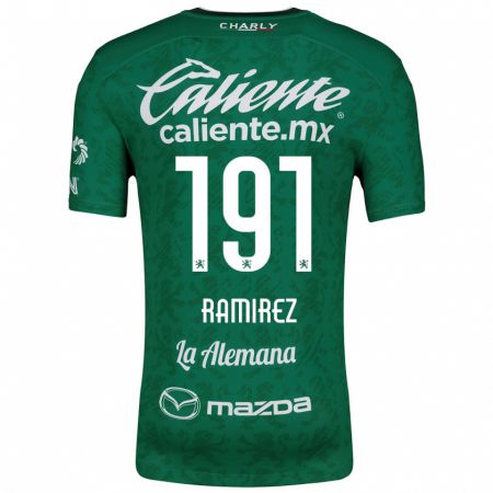 Kandiny Kinderen Ian Ramírez #191 Groen Wit Thuisshirt Thuistenue 2024/25 T-Shirt