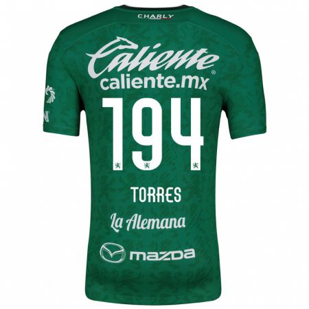 Kandiny Bambino Maglia Erick Torres #194 Verde Bianco Kit Gara Home 2024/25 Maglietta