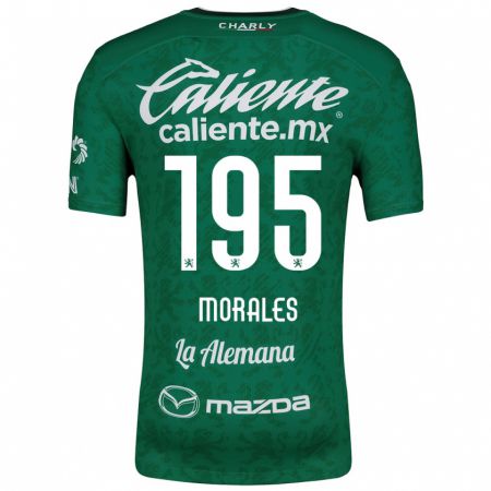 Kandiny Kinderen Daniel Morales #195 Groen Wit Thuisshirt Thuistenue 2024/25 T-Shirt België