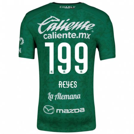 Kandiny Kinderen Jonathan Reyes #199 Groen Wit Thuisshirt Thuistenue 2024/25 T-Shirt België