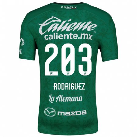 Kandiny Kinderen César Rodríguez #203 Groen Wit Thuisshirt Thuistenue 2024/25 T-Shirt