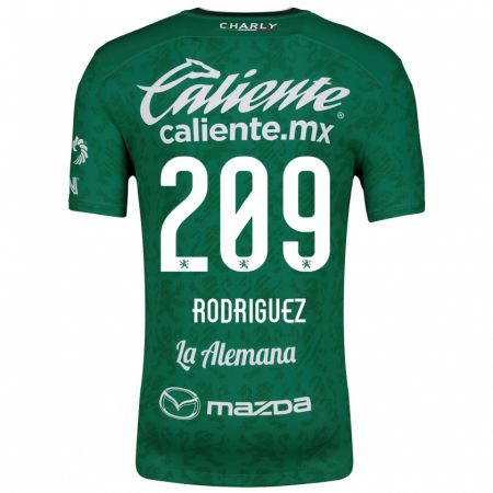 Kandiny Kinder Víctor Rodríguez #209 Grün Weiß Heimtrikot Trikot 2024/25 T-Shirt Österreich