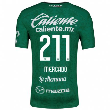 Kandiny Kinderen Diego Mercado #211 Groen Wit Thuisshirt Thuistenue 2024/25 T-Shirt België