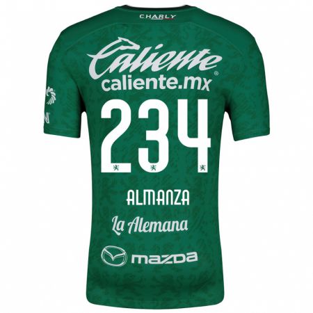 KandinyキッズRomán Almanza#234グリーンホワイトホームシャツ2024/25ジャージーユニフォーム