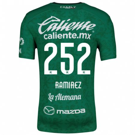 Kandiny Kinderen Luis Ramírez #252 Groen Wit Thuisshirt Thuistenue 2024/25 T-Shirt