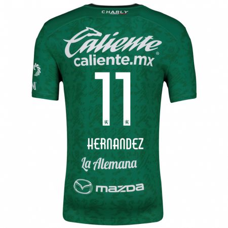 Kandiny Kinderen Elías Hernández #11 Groen Wit Thuisshirt Thuistenue 2024/25 T-Shirt