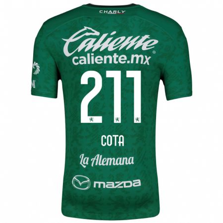 Kandiny Kinderen Luis Cota #211 Groen Wit Thuisshirt Thuistenue 2024/25 T-Shirt België