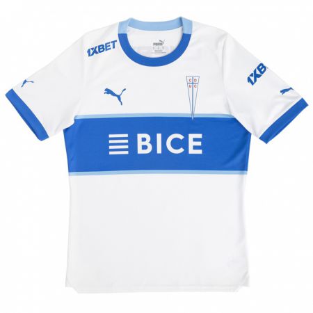 Kandiny Bambino Maglia Vicente Moreira #0 Bianco Blu Kit Gara Home 2024/25 Maglietta