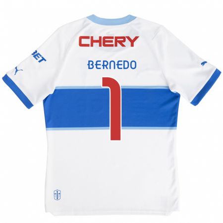 Kandiny Kinderen Vicente Bernedo #1 Wit Blauw Thuisshirt Thuistenue 2024/25 T-Shirt België