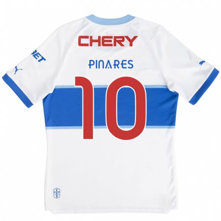 Kandiny Kinderen César Pinares #10 Wit Blauw Thuisshirt Thuistenue 2024/25 T-Shirt België