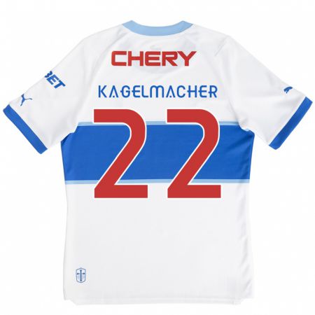 Kandiny Kinderen Gary Kagelmacher #22 Wit Blauw Thuisshirt Thuistenue 2024/25 T-Shirt