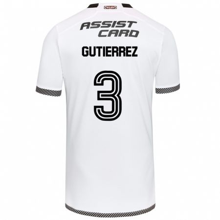 Kandiny Bambino Maglia Daniel Gutiérrez #3 Bianco Nero Kit Gara Home 2024/25 Maglietta