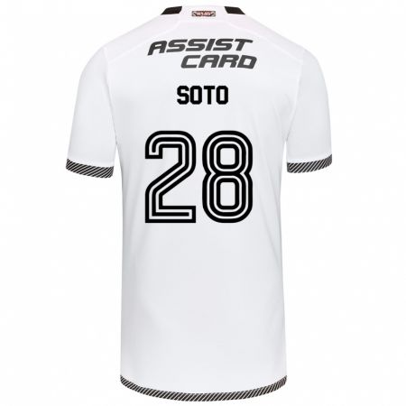 Kandiny Bambino Maglia Lucas Soto #28 Bianco Nero Kit Gara Home 2024/25 Maglietta